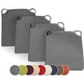 4-pack trapeze-shaped chair cushions with removable cover and comfortable seat pad