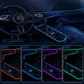 Miniatyrbilde 3 av 5: LED-list for bilinteriør 3m USB Neon-tråd Lys Selvlysende stemningsbelysning Bildekor Interiør Isblå