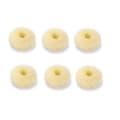 Extra liten hårknutsmakare för barn, 6-pack mini donut-styler (liten 2 tum, benvit)