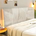 Headboard Cover 160 cm, Stretch Headboard Cover, Modern Beige Headboard Protector Cover Removable and Washable, Dustproof 150-170 cm