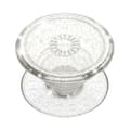POPSOCKETS Clear Glitter Silver Removable Grip with Stand Function