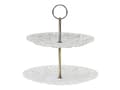 Miniatyrbillede 1 af 3: Kagefad 2-etager Glas Chic Antique Kristall transparent