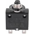 20A Circuit Breaker with Thermal Reset, 125-250V AC 50V DC, Push Button Overload Protector