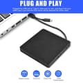 Miniatyrbild 2 av 5: Extern Blu-ray-enhet, Bärbar Blu-ray-spelare med USB 3.0 Type-C-gränssnitt, Multifunktionell Blu-ray-enhet Kompatibel med Laptop MacBook Pro-XF26-