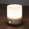 Timer-natlampe, sengelampe, baby-amning, dæmpbar, batteridrevet, varmt lys