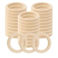 30 stk Naturlige Træringe 60mm Ubehandlede Makramé Træringe Træcirkler til DIY Håndværk Ring Vedhæng