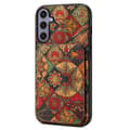 Etui til Samsung Galaxy S25+ med kortholder, stativ, blomstermønster, lædertelefoncover - efterår