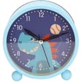 Kids' Alarm Clock with Night Light, Analog Alarm Clock for Children, Clock with Snooze Function for Bedroom, Compact Non-Ticking Blue