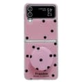 (New) Glitter Powder Dots Pattern Phone Case with Holder (For Samsung Galaxy Z Flip4)