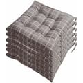 [CA] Set om 6 stolsdynor 40x40, dekorativa trädgårdsdynor med 12 sömmar i olika mönster, polyester (A)