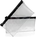 Pencil Case - Transparent PVC Zipper Pencil Case - Clear Pencil Case for Exam Pen Pencil Case (2-Pack)