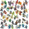48 Phantom Ninja -minifiguuria vs. Basilisk aseilla, opettavaiset rakennuspalikkalelut lapsille