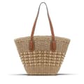 Suuri ranskalaistyylinen rantakassi, beige
