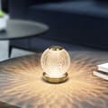 Ädelstenskristall nattlampa - Dimbar liten LED-lampa för sovrum, sängbord