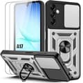 BOOLING Skal för Samsung Galaxy A17 4G/5G med Kameralinsskydd & Ring Silver Silver