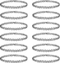 12-pack Chokerhalsband Set Stretch Elastisk Smyckespresentförpackning