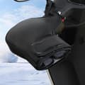 Motorcycle Handlebar Muffs, Warm Windproof Waterproof PU Leather Covers for ATV, Bike, Scooter and Motorcycle, Black