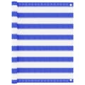 vidaXL Balkongskjerm Blå og Hvit 90x400 cm HDPE