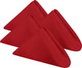 Tygservetter [24-pack, röd] - 43 x 43 cm, 100 % polyester, fållade, tvättbara, passar fest, bröllop, middag