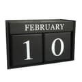 Miniatyrbild 1 av 5: Svart Nyaste Vintage Träkalender, Trä Evighetskalender m