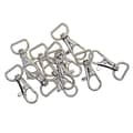 NA/Swivel Semicircular Rings with Carabiner 20 pcs Silver 2 cm