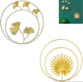Dekorativa metallväggblad - 2 st Ginkgo- och palmmönster för balkonger och sovrum