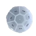 Sleek Pill Organizer Weekly Box - Vitamin Dispenser Transparent-FX-