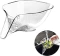 Miniatyrbild 1 av 5: Multifunctional Drainage Basket Fruit Vegetable Washing Filter Colander Sink Strainer 23x12cm-FY-