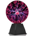 Mini Plasma Ball Lamp - Touch & Sound Sensitive, Interactive Lightning Effect, USB Powered 14 cm (Blue/Red)