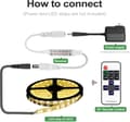 Miniatyrbild 4 av 5: 2PCS RF Mini LED Strip Controller, 11 Buttons RF Wireless Remote Control for Single Color RGB LED Strip 5