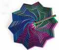 Miniatyrbild 1 av 4: 3D-Printed Expanded Sensory Fidget Star with Handle (Colorful 2, Large)