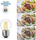 Miniatyrbilde 5 av 5: 4W E27 G45 LED-lampe tilsvarende 40W vintage halogenlampe