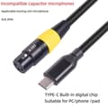 Miniatyrbillede 5 af 5: USB C til XLR Hun Kabel Type C Han til 3 Pin XLR Hun Mikrofon Computer Lyd Datakabel 3
