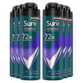 Sure Men Nonstop Protection 72H Anti-Perspirant Deodorant i Active Dry, 150 ml seks-pakning
