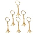 Miniatyrbild 3 av 3: 12 Pieces Vintage Keychain Eiffel Tower Keychain Mini Charm (Gold)