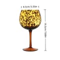 Miniatyrbillede 4 af 7: Vintage Leopardmønstrede Vinglas Elegante Høje Glas Holdbart Glas Hjemmefester 2 stk 2pcs