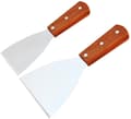 Miniatyrbillede 1 af 5: Teppanyaki Spatelsæt - Rustfrit stål - 2 Dele - Træhåndtag