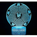 Miniatyrbild 1 av 2: Fotbollspresenter för pojkar Fotboll 3D Illusion Lampa Fotboll 3D nattlampa Present för pojkar, flickor