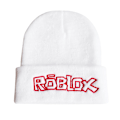 Miniatyrbilde 1 av 2: Unisex Roblox Brevmønstret Strikket Lue Vinter White