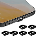 Miniatyrbillede 1 af 5: Typ C Støvbeskyttelse, 6-pak Aluminiumlegering USB C Støvbeskyttelse til