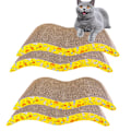 Miniatyrbild 1 av 5: Kattklösbräda, Kartong Vändbar Klösbräda för Katter Stor Bred Modern Soffa Säng med Kattmynta (4-pack)