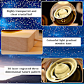 Miniatyrbilde 5 av 5: 3D Planet Krystallkule Nattelys, USB 6cm Saturn Krystallkule Lampe, Nattelys Glassplaneter Lampe med LED Fargerikt Nattelys Saturn