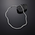 Miniatyrbillede 3 af 5: Herre Titanium Stål Cuban Link Halskæde 6mm Width 60cm