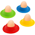 Miniatyrbilde 1 av 5: Fargerike eggkopper i silikon, sett med 4 fargede eggkopper i silikon, Por