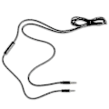 Miniatyrbillede 2 af 4: 2 stk. 1,5 m kabel til Sennheiser Momentum 2.0 med lydstyrkekontrol og mikrofon - Inline-kabel - Sort