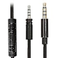 Miniatyrbillede 3 af 4: 2 stk. 1,5 m kabel til Sennheiser Momentum 2.0 med lydstyrkekontrol og mikrofon - Inline-kabel - Sort