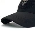 Miniatyrbild 8 av 9: Adjustable Black Skull Cap with Soft Elastic and Stylish Embroidered Hip-Hop Design for Men