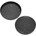 Miniatyrbilde 8 av 8: Rundt Brett Dekorativt Brett Svart Tre Rund Form Massivt Tre Te Kaffe Snacks Mat Måltid Serveringsbrett Tallerken Restaurantbrett 30cm (21cm)