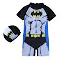 Miniatyrbild 1 av 3: Barn Pojkar Spindelmannen Batman Hel Baddräkt Surf Solskydd Strand Badkläder & Keps Sommar Bad Bat Bat L