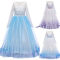 Pikkukuva 5 / 6: Jääkuningatar Pukukolttu Frozen 2 Anna Elsa Prinsessa Lapsi Tytöt Juhlamekko violetti purple 160cm